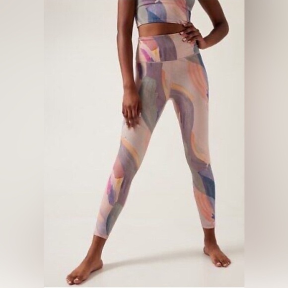 Athleta Elation 7/8 Tights Vibrance Orchard Pink | size Small - Picture 6 of 7